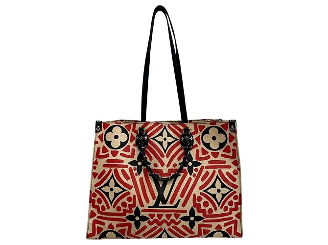 Borsa a spalla On the Go GM Louis Vuitton Nero Rosso Multicolore Beige - vista 3