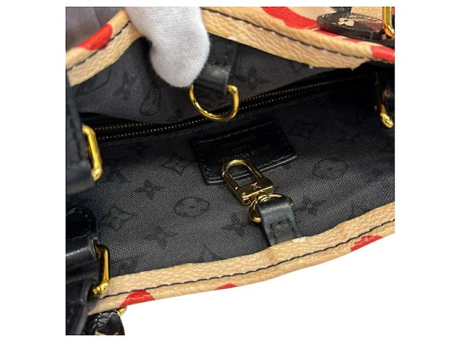 Borsa a spalla On the Go GM Louis Vuitton Nero Rosso Multicolore Beige - vista 8