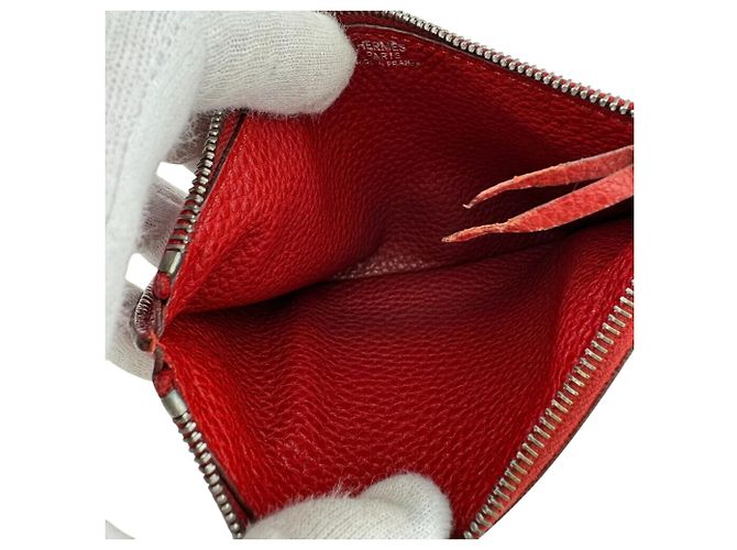 Hermès HERMES Dogon GM Bifold Langbörse in Rot - Ansicht 13