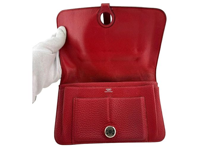 Hermès HERMES Dogon GM Bifold Langbörse in Rot - Ansicht 7
