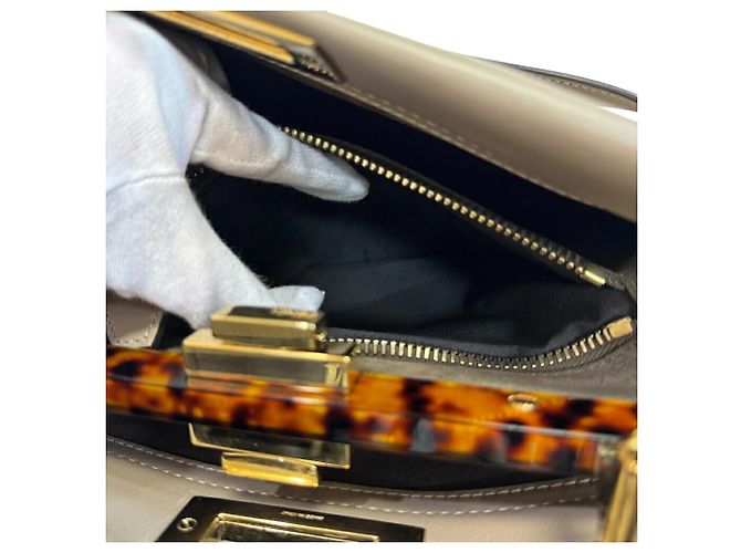 Borsa a Spalla Fendi 8BN290 Peekaboo Regular Marrone - vista 10