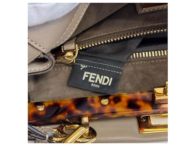 Borsa a Spalla Fendi 8BN290 Peekaboo Regular Marrone - vista 12