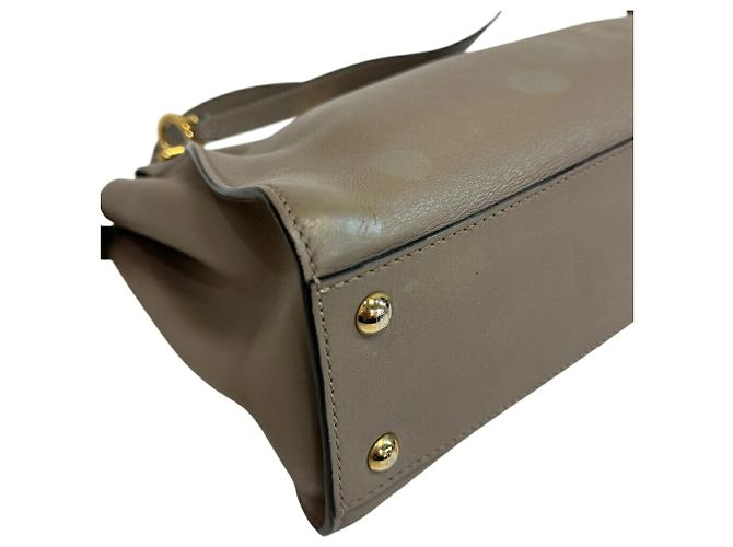 Borsa a Spalla Fendi 8BN290 Peekaboo Regular Marrone - vista 5