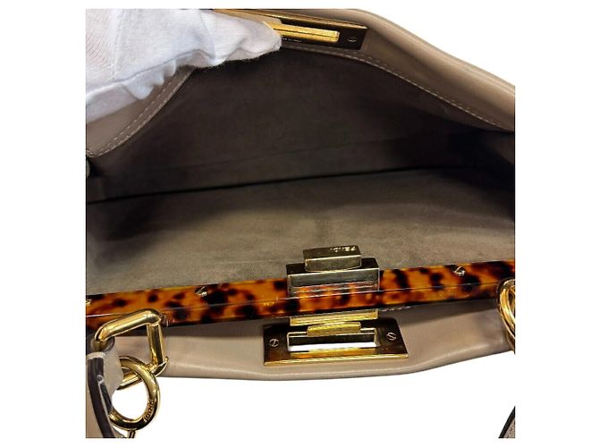 Borsa a Spalla Fendi 8BN290 Peekaboo Regular Marrone - vista 9