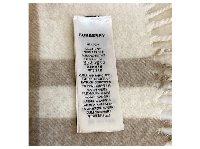 Cachecol TB Burberry Marrom Bege - vista 13