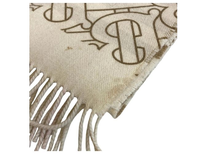 Cachecol TB Burberry Marrom Bege - vista 3