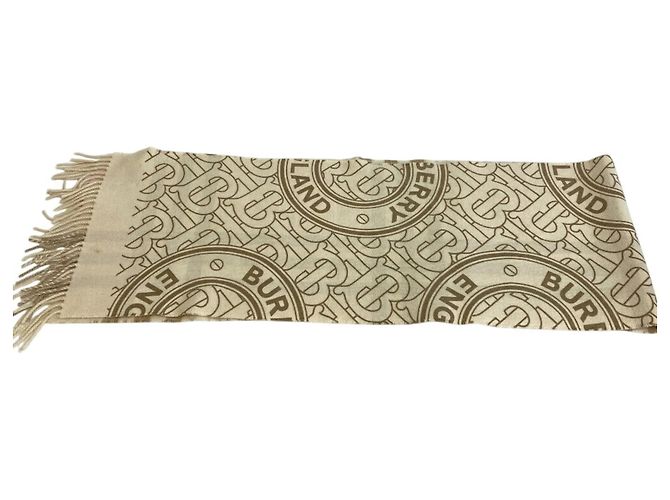 Cachecol TB Burberry Marrom Bege - vista 5