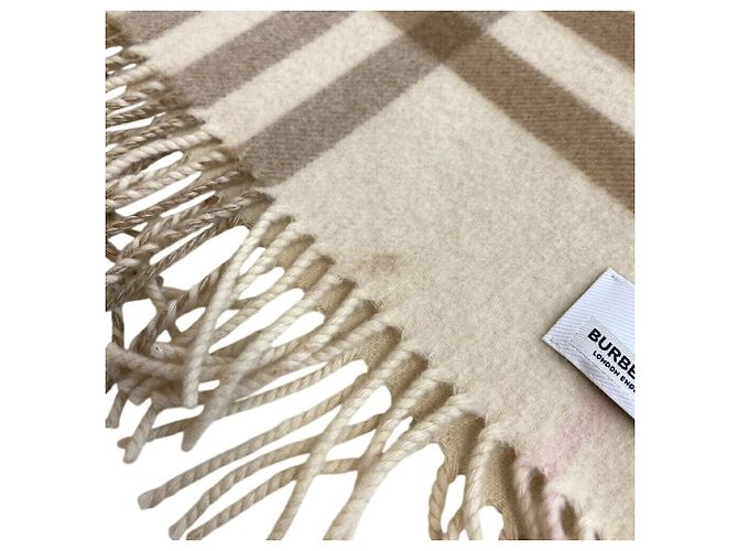 Cachecol TB Burberry Marrom Bege - vista 9
