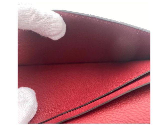 Hermès Hermes MC2 Fleming Bifold Long Wallet Red - view 12
