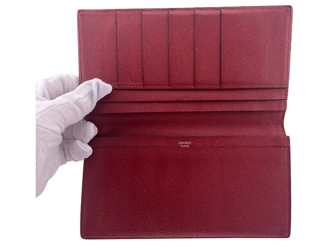 Hermès Hermes MC2 Fleming Bifold Long Wallet Red - view 7
