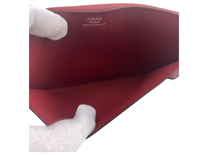 Hermès Hermes MC2 Fleming Bifold Long Wallet Red - view 8