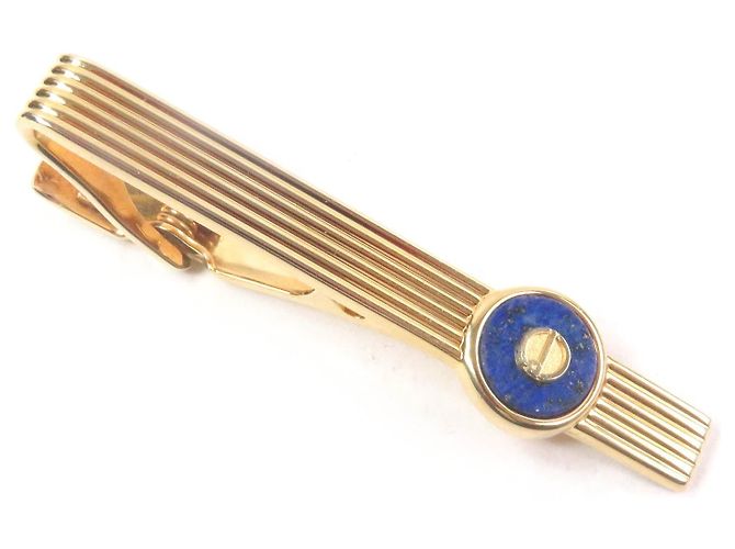 Alfred Dunhill Gemelli e spilla per cravatta Dunhill in Lapis Lazuli 2 vie Blu D'oro - vista 7