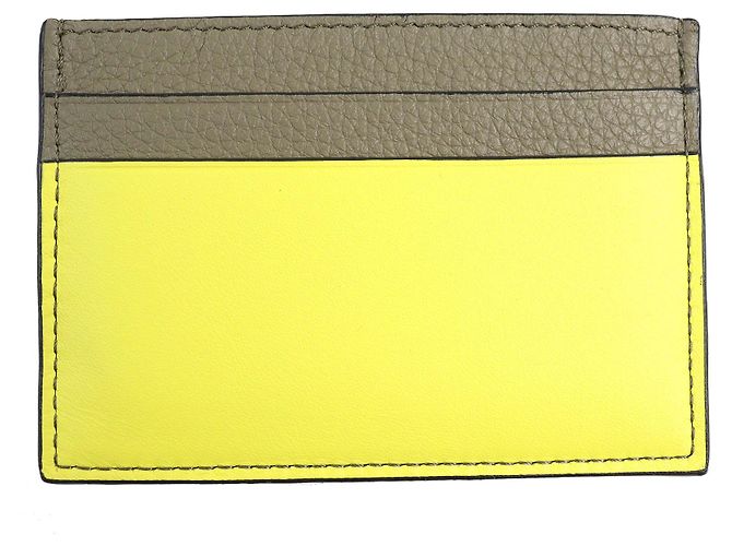 Tarjetero de cuero Loewe Signature Plain Castaño - vista 3