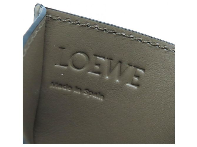 Tarjetero de cuero Loewe Signature Plain Castaño - vista 7