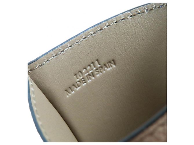 Tarjetero de cuero Loewe Signature Plain Castaño - vista 8