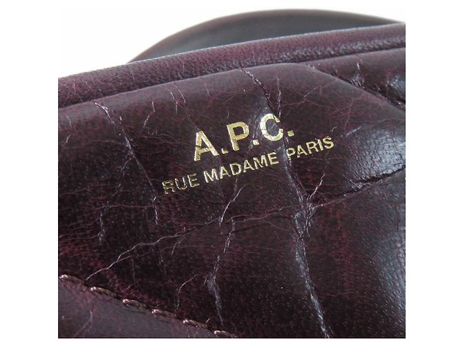 Apc Borsa a Spalla in Pelle Trapuntata A.P.C. Marrone Bordò - vista 11