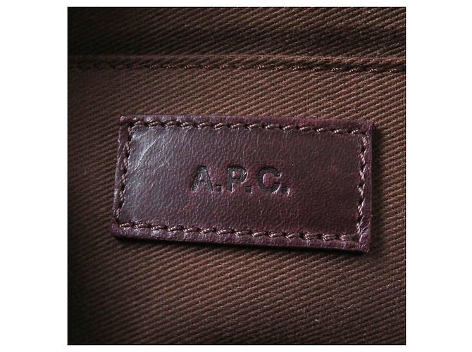 Apc Borsa a Spalla in Pelle Trapuntata A.P.C. Marrone Bordò - vista 12