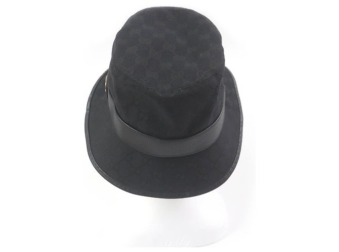 Gucci GG Canvas Polyester Cotton Bucket Hat Schwarz - Ansicht 3