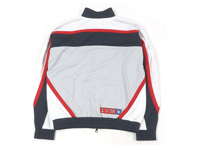 Blusón Louis Vuitton Embellecido con Gráfico LV Hockey en Poliéster Nylon Algodón Gris - vista 4