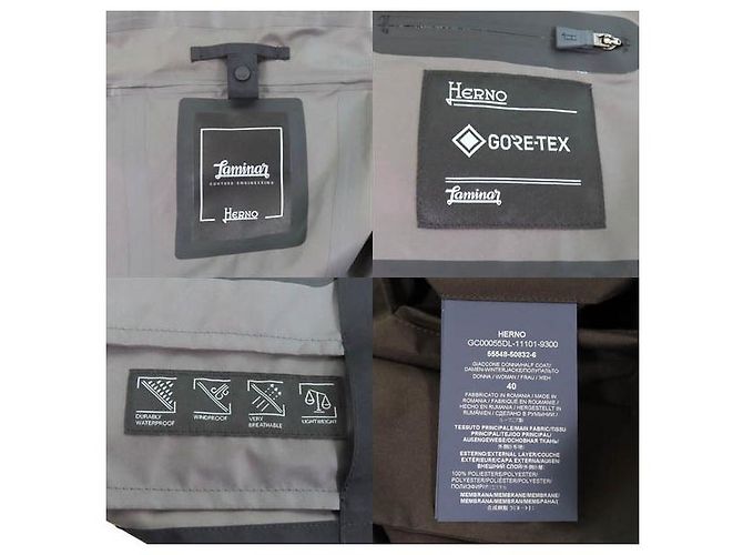 Autre Marque Abrigo de nylon 3WAY GORE-TEX Herno Laminar Negro - vista 7