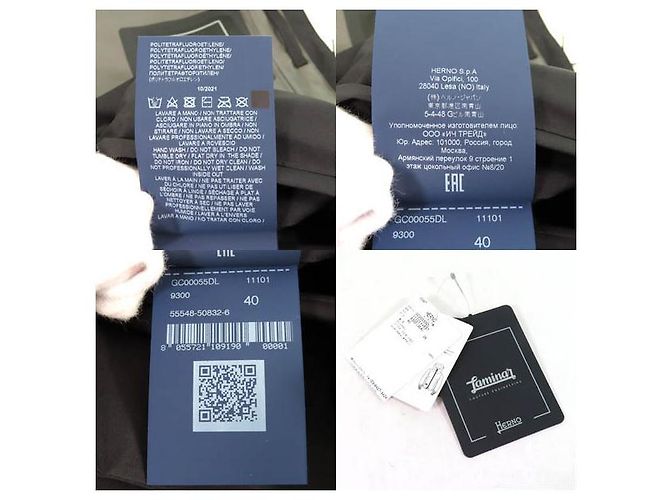 Autre Marque Abrigo de nylon 3WAY GORE-TEX Herno Laminar Negro - vista 8