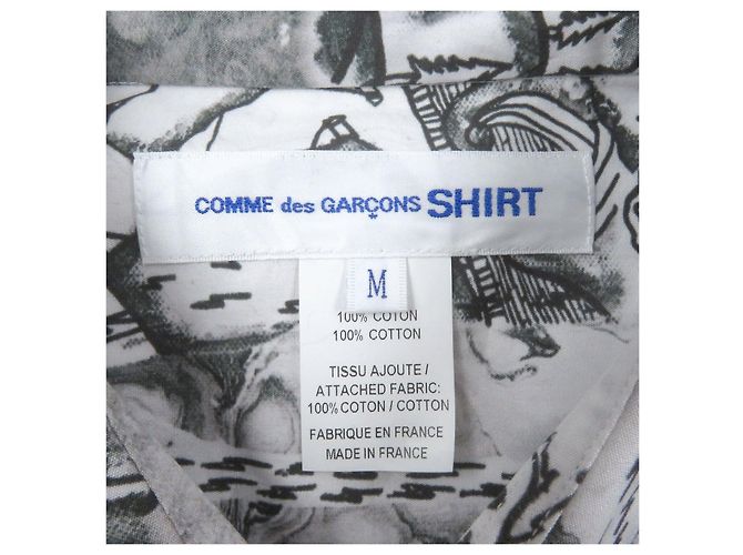 Autre Marque COMME des GARCONS SHIRT Camisa de Algodón de Manga Larga Blanco - vista 5