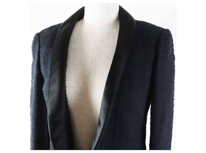 Timeless Chaqueta de algodón y seda con botones Gripoa de Chanel Castaño Negro - vista 2