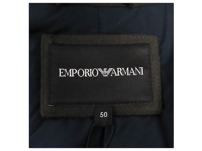 Abrigo de Lana y Poliéster Emporio Armani Beige Crudo Caqui - vista 6