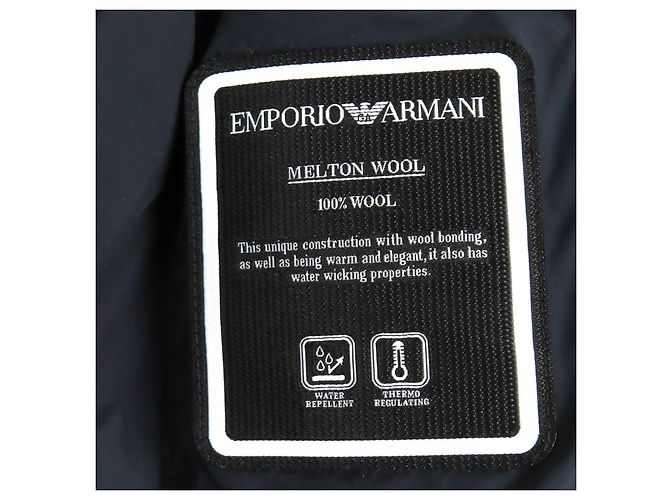 Abrigo de Lana y Poliéster Emporio Armani Beige Crudo Caqui - vista 7