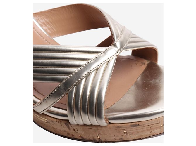 Aquazzura Sandali wedge Gold Sundance - taglia EU 40,5 D'oro - vista 4