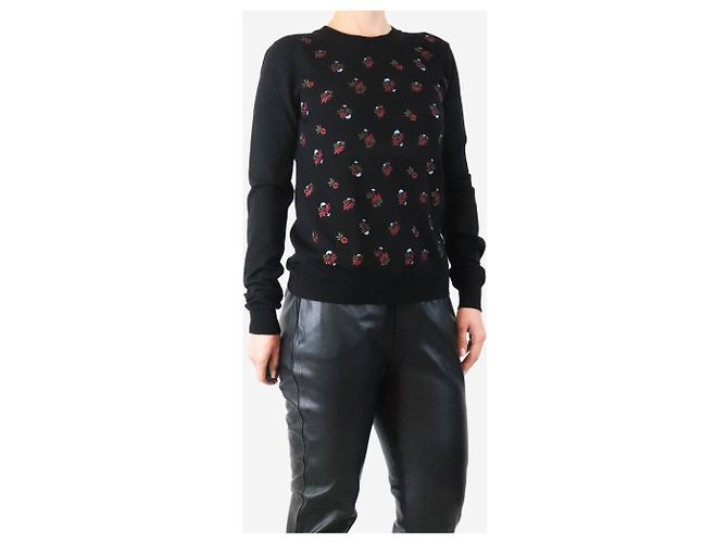 Mulberry Pull floral noir - taille M - vue 3