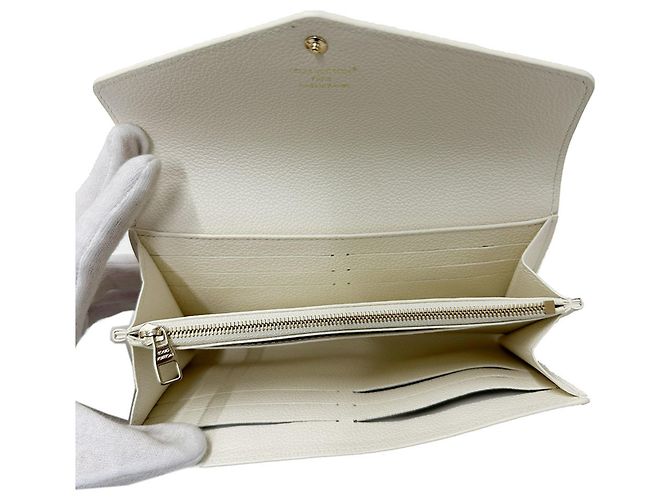 Sarah Cartera Larga Monogram Empreinte Louis Vuitton Blanco - vista 10