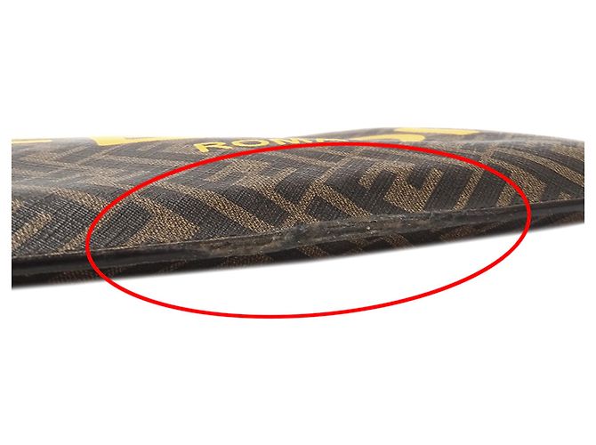 Sac à main pour homme Fendi - Pochette Zucca Marron Jaune - vue 9