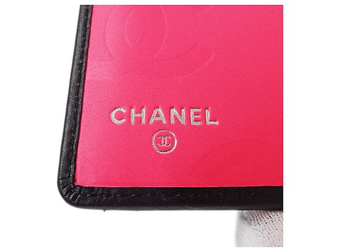 Chanel Cambon Damen Langbörse aus schwarzem Lammleder - Ansicht 5