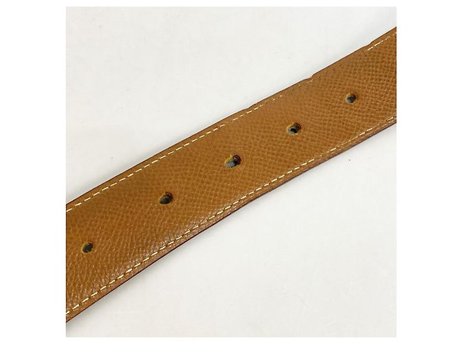 Cinturón Hermès Constance de piel de ternera box Negro Dorado - vista 5