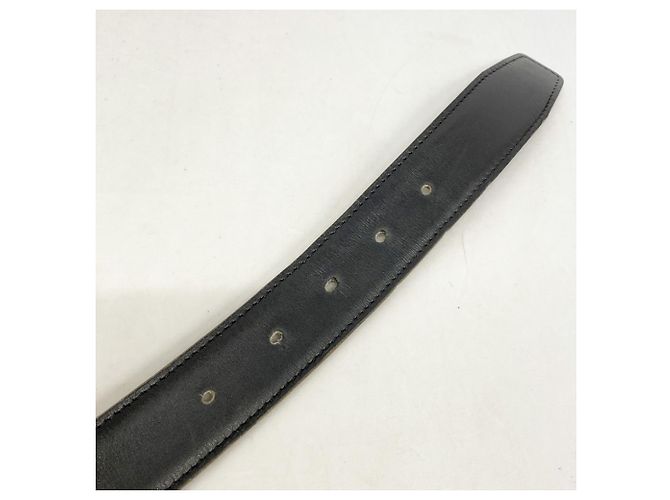 Cinturón Hermès Constance de piel de ternera box Negro Dorado - vista 8