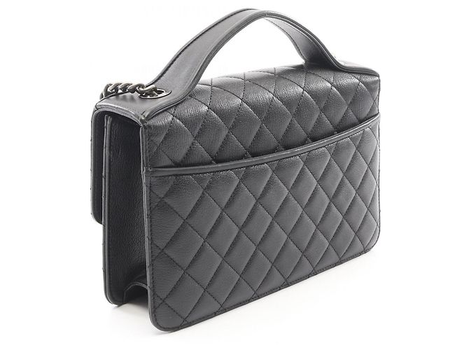 Borsa a Spalla Matelassé CC Università Chanel Nero - vista 2