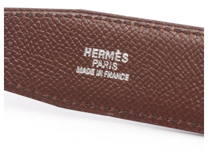 Cinturón Constance H Hermès Castaño Negro - vista 4