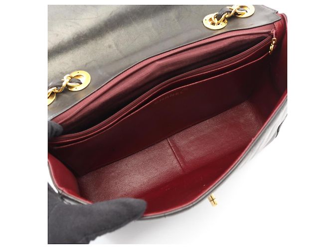 Borsa a Spalla Chanel Mademoiselle Deka Nero - vista 3
