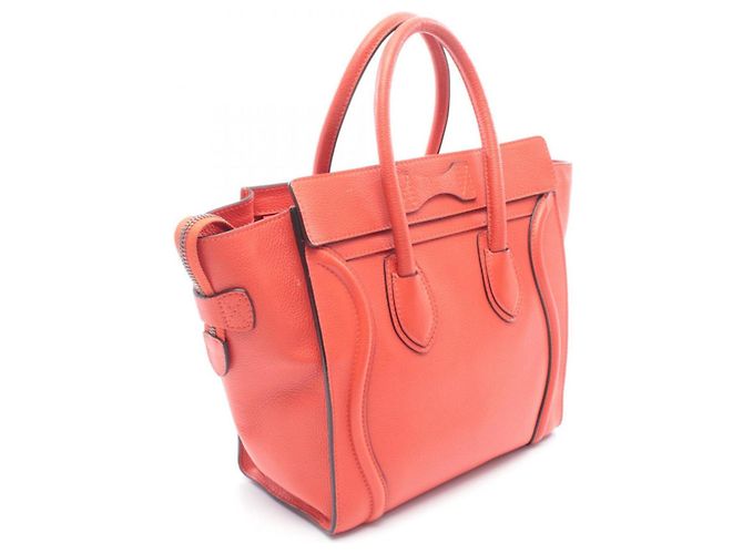 Céline Borsa Tote Micro Shopper Celine Luggage Rosso - vista 2