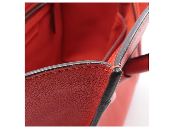 Céline Borsa Tote Micro Shopper Celine Luggage Rosso - vista 5