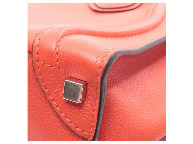 Céline Borsa Tote Micro Shopper Celine Luggage Rosso - vista 7
