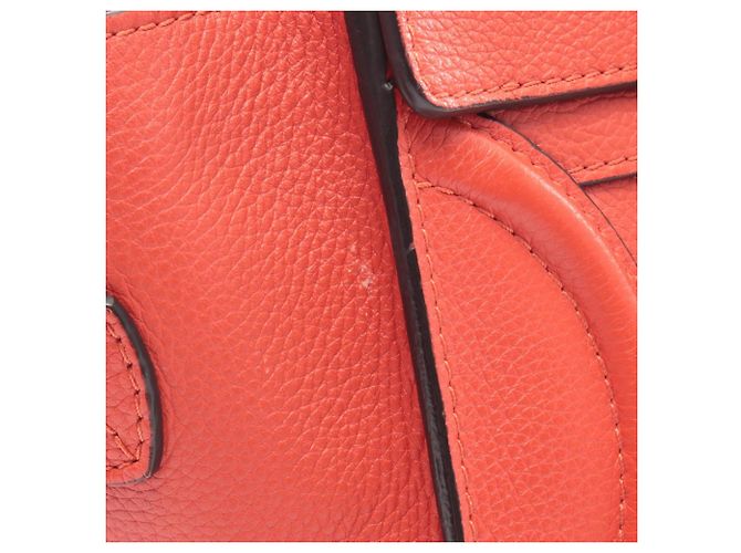 Céline Borsa Tote Micro Shopper Celine Luggage Rosso - vista 8