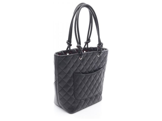 Borsa Tote Media Chanel Cambon Nero - vista 2