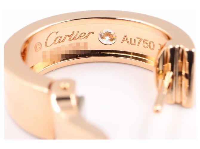 Orecchini Love Hoop in diamante Cartier in oro rosa 18K - vista 4