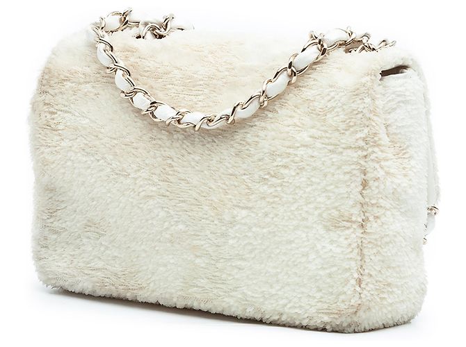 Chanel Brown Small Sequins Single Flap Beige - view 2