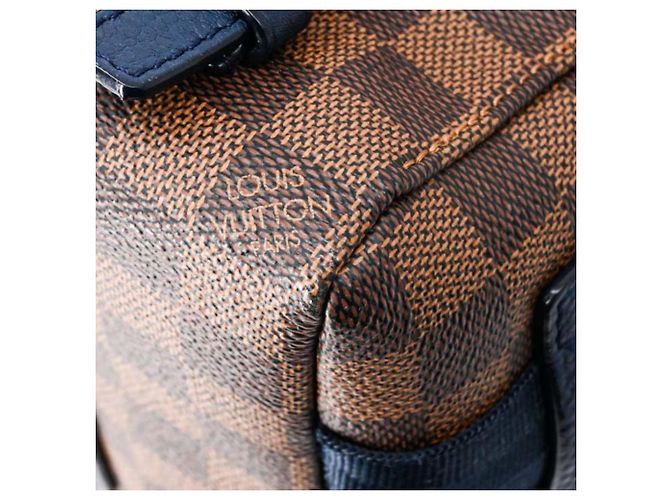 LOUIS VUITTON Borsa a Spalla Damier Sprinter GM Marrone Blu navy Damier ebene - vista 8