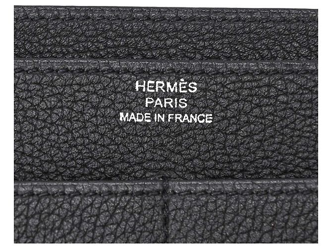 Hermès HERMES Dogon GM Duo Evercolor Leather Long Wallet Black - view 13