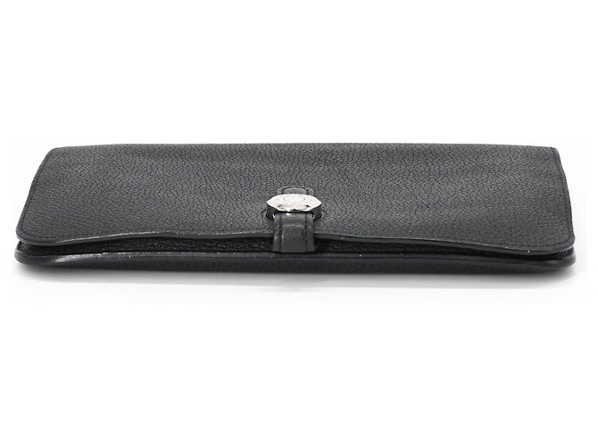 Hermès HERMES Dogon GM Duo Evercolor Leather Long Wallet Black - view 5