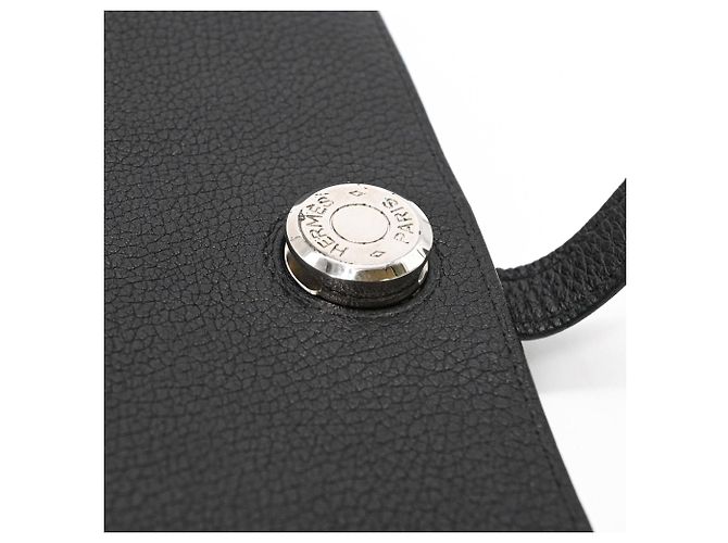 Hermès HERMES Dogon GM Duo Evercolor Leather Long Wallet Black - view 7